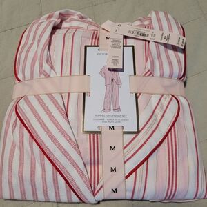 Victoria's Secret Red and Pink Striped Pajama Set